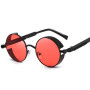 Fashion Round Steampunk Sunglasses Brand Design Women Men Vintage UV400 Shades