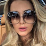 Plastic Classic Vintage Woman Sunglasses Oversized Round Frame Luxury Brand Designer Female Glasses Big Shades