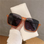 New Vintage Fashion Sunglasses For Women Metal Square Frame Luxury Shades Eyewear UV400