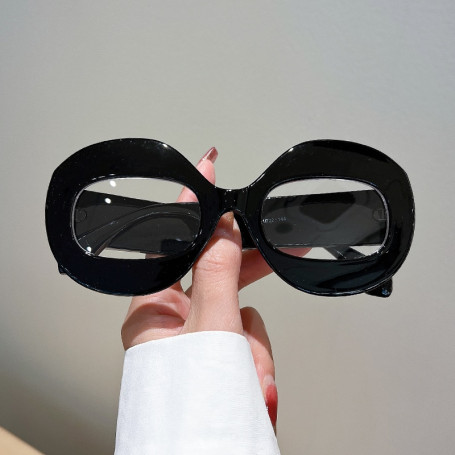 Unisex Oversized Oval Sunglasses New in Fashion Hip-hop Multicolor Eyewear Luxury Brand Design UV400 Shades