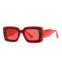 Retro Ladies Sun Glasses UV400 Brown Leopard Thick Frame Square Style