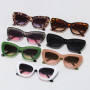 Popular Fashion Oversized Cat Eye Sunglasses Women Colorful Shades UV400 Men Jelly Color Gradient Sun Glasses