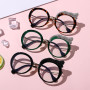 Retro Round Frame Anti Blue Light Glasses Women New Trends Optical Prescription Eyeglasses Frame Fashion Accessories