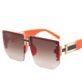 New Fashion H-Letter Large Frame Sunglasses Women's Half Frame Cross-Border UV-Proof Sunglasses