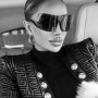 Celebrity Luxury Women Wrap Around Shield Sunglasses Oversized Glasses Female Rimless Sun Glasses Men