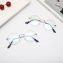 Vintage Blue Light Blocking Glasses Women Men Metal Round Frame Anti-Blue Light Eyeglasses Eye Protection Ultra Light Eyewear