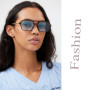 Retro Double Bridges Women Pilot Sunglasses Fashion Pink Gradient Eyewear Trending Hollow Leopard Blue Sun Glasses Men Shades