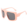 One Piece Shield Square Sunglasses For Women Vintage Oversized Black Pink Sun Glasses Eyewear Female Cool Black Blue Shades