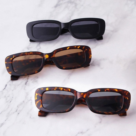 Small Rectangle Sunglasses Women New Retro Square Narrow Frame Sun Glasses Trendy Vintage Streetwear Eyewear UV375
