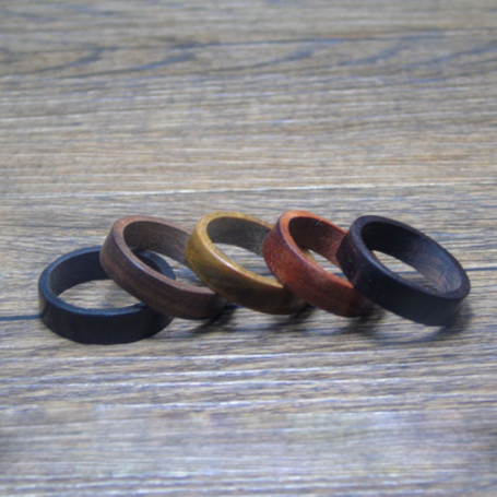 1PC Unisex Trend Sandalwood Ebony Natural Wood Rings