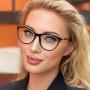 Glasses Anti Blue Light Glasses Blocking Filter Reduces Eyewear Strain Clear Eyeglasses Frame Women Cat eye