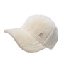 M Letter Rabbit Fur Blended Cap Ins Tide Brand Female All-match Plush Hat Suitable For Face Big Baseball Caps