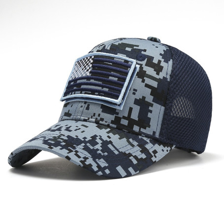 Men Camouflage Army Embroidery Cotton Tactical Snapback  Sports America Trucker Cap