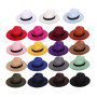 Men's and women's multicolor fedora wide brimmed jazz hat classic elegant Panama gentleman hat