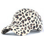 Leopard Print Cap Men's Women's Corduroy Animal Print Sun Hat Adjustable