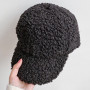 New Lamb Fur Caps Thicken Warm Solid Baseball Cap Outdoor Street Fashion Wild Peaked Hat