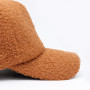 New Lamb Fur Caps Thicken Warm Solid Baseball Cap Outdoor Street Fashion Wild Peaked Hat