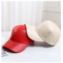 Faux leather cap Outdoor casual Trucker snapback Sport hat Adjustable