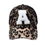 Fashion Leopard Embroidered Letters Snapback Breathable Mesh