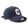 Cotton Soft Top Hats Embroidery Letter C Casual Snapback Cap Unisex