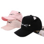 Fashion Brand Street Adjustable Lovely Embroidery Hat Cat Ears Snapback Cap Pearl Baseball Cap