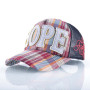 Plaid Baseball Cap For Men Women Breathable Snapback Hip Hop Mesh Hat Fashion Streetwear Trucker Caps