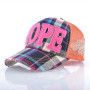 Plaid Baseball Cap For Men Women Breathable Snapback Hip Hop Mesh Hat Fashion Streetwear Trucker Caps