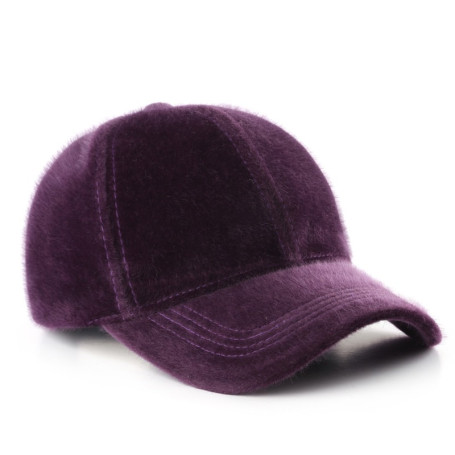 Men's And Women's Solid Color Plush Baseball Cap Warm Brand High-end Outdoor Simple