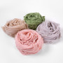 Flocked bubble chiffon scarf hijabs for Muslim women solid color breathable