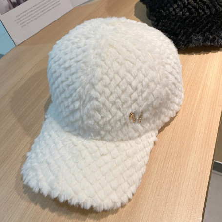 Baseball Cap Ladies Plush Thick Warm Caps Street Casual Fashion Outdoor Travel All-match Sun Hat