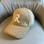 Embroidered Letters Imitation Lamb Velvet Baseball Hat Thickened Warm Street Shooting Wild Trend Cap