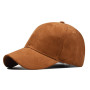 Fashion Suede Baseball Cap for Men Women  Winter Solid Street Hat Unisex Adjustable Casual Plain Gorra Caps