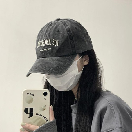 Grey Baseball Hat Female Spring Summer American Street Versatility Plain Face Small Flat Cap Male Hip Hop Streetwear Outdoor