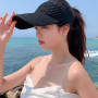 Women Outdoor Breathable Elastic Empty Top Hat Sun Hat Sports Visors