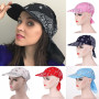Fashion Square Scarf Cap Unisex Cotton Printed Hat Soft Headscarf Outdoor Adjustable Hip-Hop Bandana Sun Shade Hat