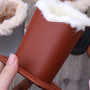 PU Leather Eyeglass Holders with Soft Plush Lining Eyeglass Holder Stands Safe Plush Lined Glasses Case