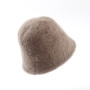 Fashion Artificial Rabbit Fur Bucket Hat Plush Basin Hat Lady Cap