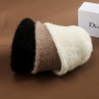 Fashion Artificial Rabbit Fur Bucket Hat Plush Basin Hat Lady Cap