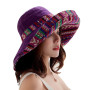 Women's Hat Bucket Hat Fashion All-match Four Seasons Big Brim Panama Basin cap Double-Sided