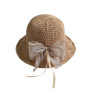 Bow Sun Hat Wide Brim Summer Hats for Women Beach Straw Bucket Hat Femme Shade Hat