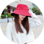 Foldable Bucket Hat for women Outdoor Sunscreen Cotton Fishing Hunting Cap Anti-UV wide brim bucket Sun hat