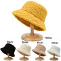 Bucket Hat Fashion Lamb Wool Cap Men Women Fisherman Cap Warm Casual Outdoor Panama Hat