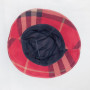 Bucket Hats Female Bob Pot Caps For Women Snowflake Cotton Plaid Pattern Design