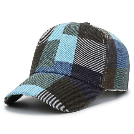 Lattice Baseball Caps For Women And Men Canvas Hats Colorful Plaid Design 55-62cm Adjustable Multiple Sizes BQ0508