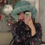 Large Version Plush Mushroom Cloud Hat Women Warm Large Eaves Faux Rabbit Hair Cap