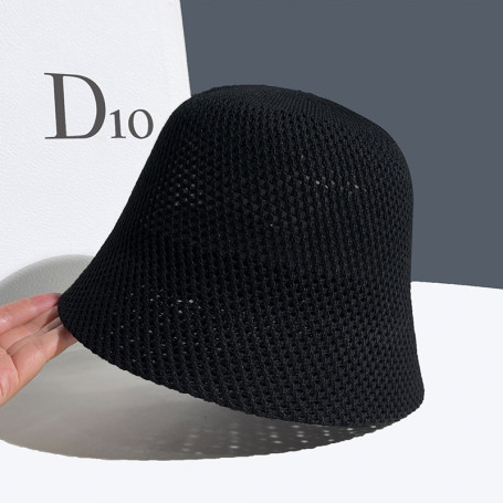 Hat hollow out thin sun protection bucket hat showing small basin