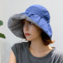 Female Korean Trendy Sunscreen Hat Big Brim UV Protection Double Sided Hat