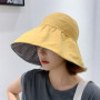 Female Korean Trendy Sunscreen Hat Big Brim UV Protection Double Sided Hat