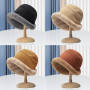 Fashion New Soft Plush Bucket Hat Outdoor Warm Ladies Hat Fashion Trend