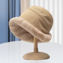 Fashion New Soft Plush Bucket Hat Outdoor Warm Ladies Hat Fashion Trend